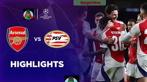 Arsenal 2-2 PSV | Champions League 24/25 Match Highlights