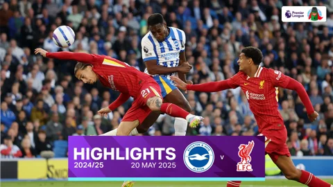 ไบรท์ตัน VS ลิเวอร์พูล : คลิปไฮไลท์พรีเมียร์ลีก 2024/25