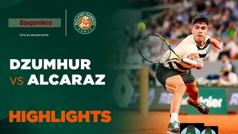 Damir Dzumhur vs Carlos Alcaraz | ไฮไลต์ เฟร้นช์ โอเพ่น Roland Garros 2025