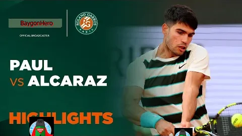 ทอมมี่ พอล vs การ์ลอส อัลการาซ | ไฮไลต์ เฟร้นช์ โอเพ่น Roland Garros 2025
