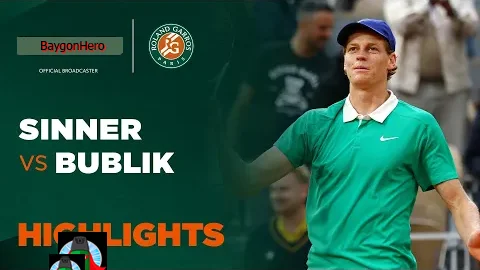 Jannik Sinner vs Alexander Bublik | ไฮไลต์ เฟร้นช์ โอเพ่น Roland Garros 2025